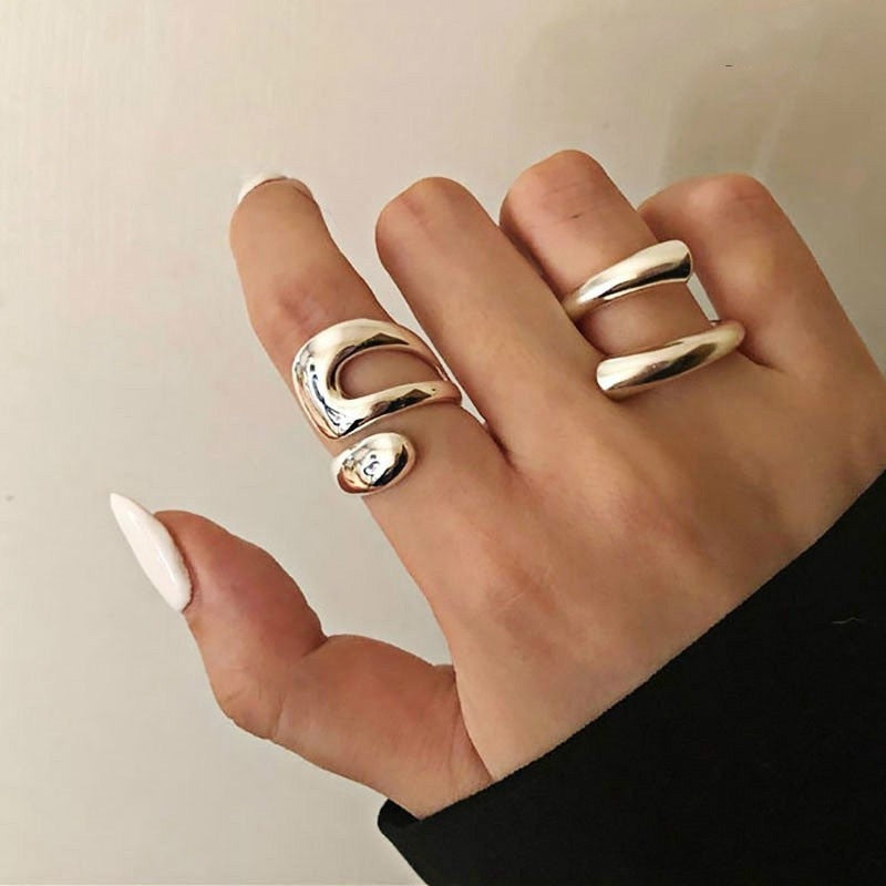 Irregular Line Open Ring