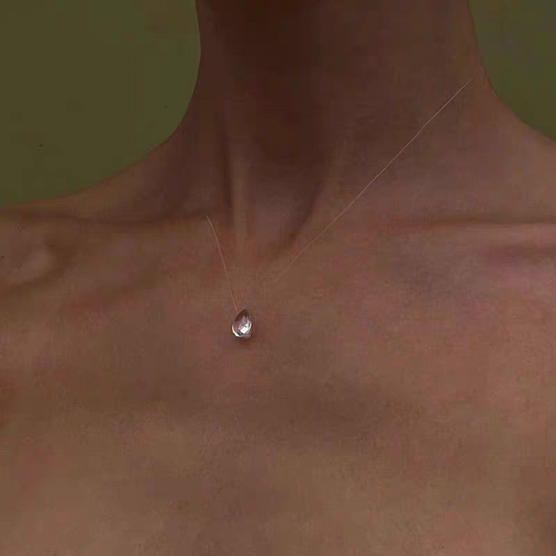 Frosted Dewdrop Design Necklace Earrings