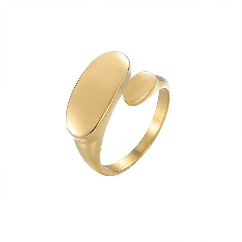 18K Gold-plated Oval Ring