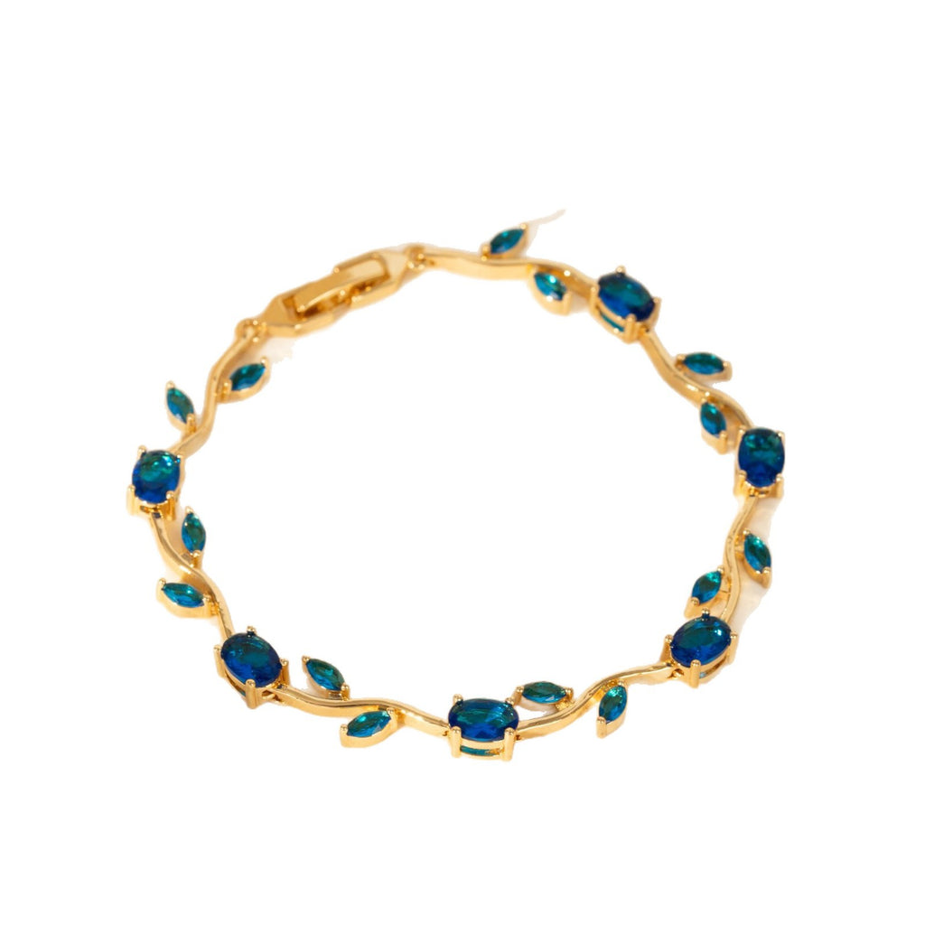 Light Luxury Leaf Crystal Bracelet