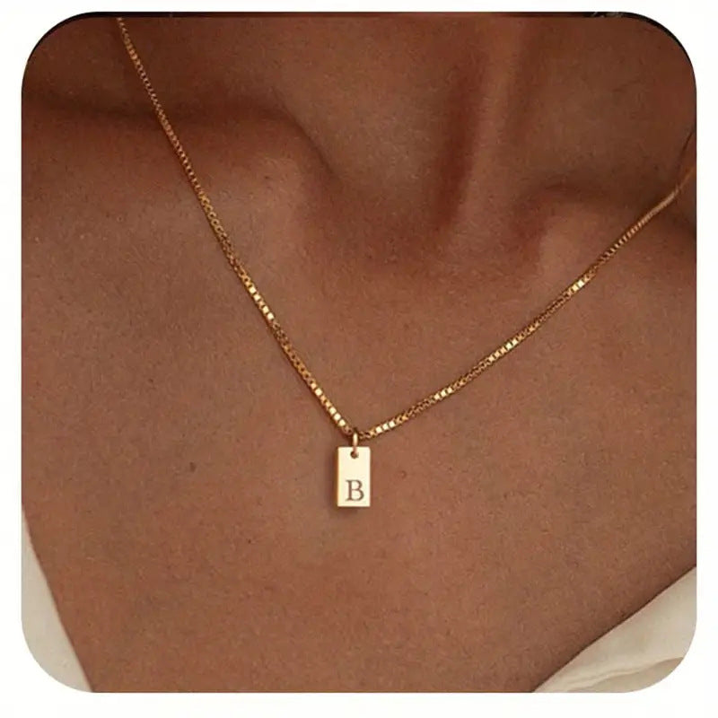 Letter Pendant Necklace