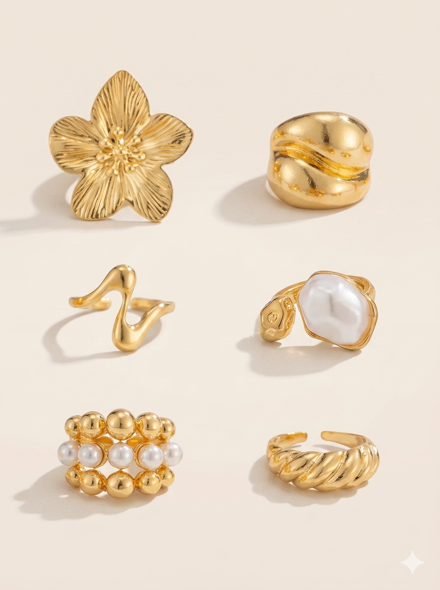 Starfish Shell Open Ring