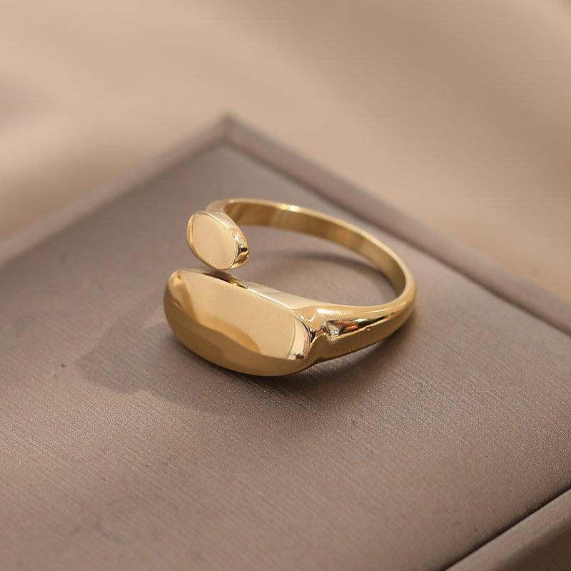 18K Gold-plated Oval Ring