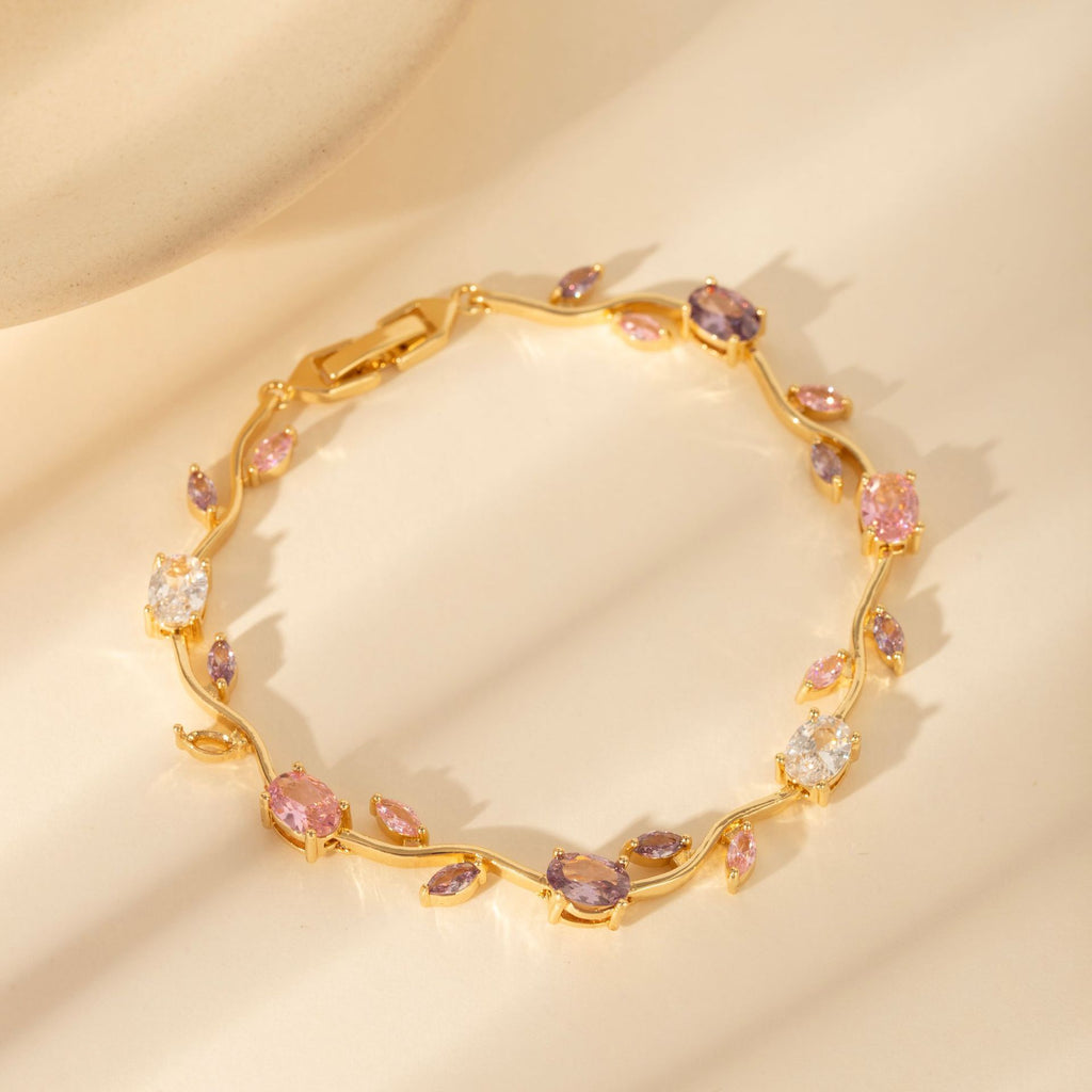 Light Luxury Leaf Crystal Bracelet