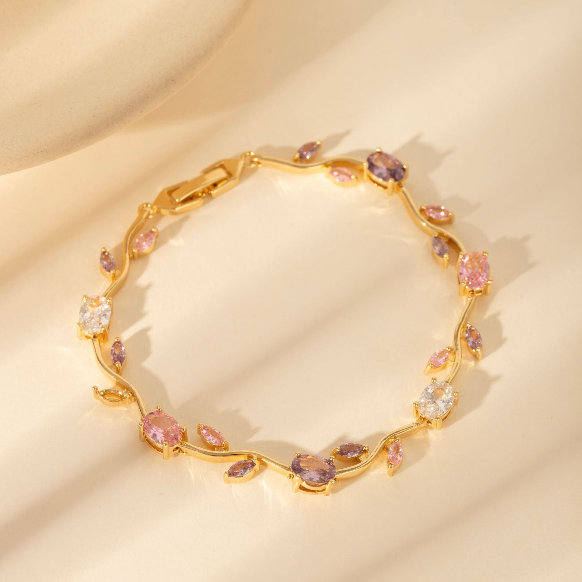 Light Luxury Leaf Crystal Bracelet