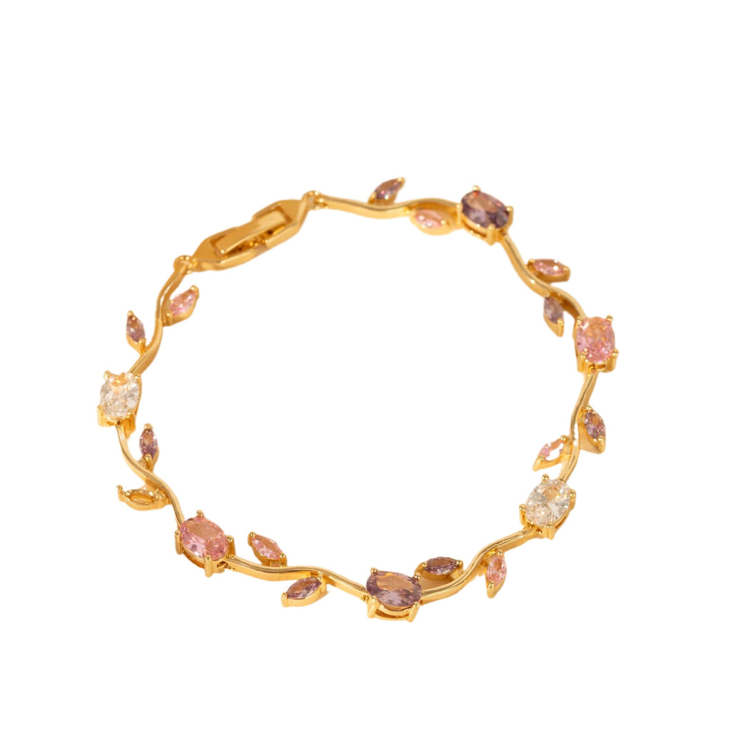 Light Luxury Leaf Crystal Bracelet