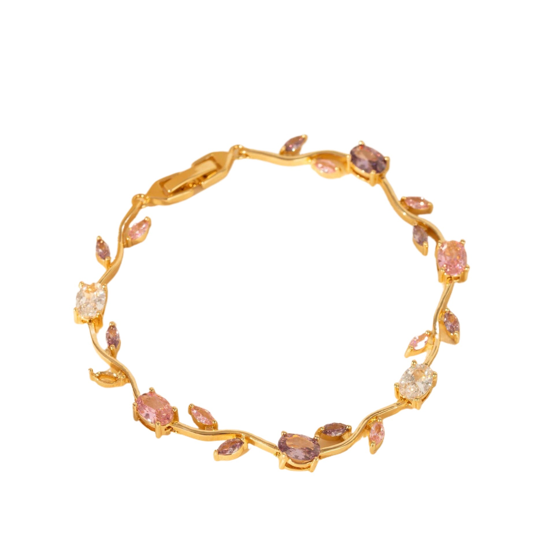 Light Luxury Leaf Crystal Bracelet