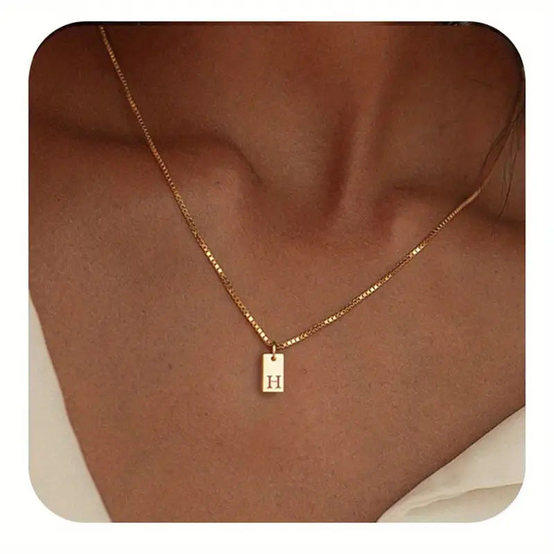 Letter Pendant Necklace